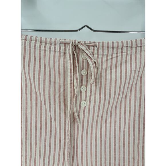 Xhilaration Pants Womens Large Red White Vertical Striped 100% Cotton Capris - Picture 6 of 16